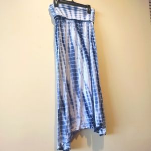 NWOT / RAVIYA blue & white tye dye maxi skirt